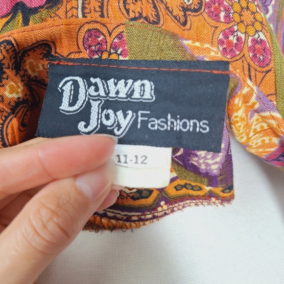 Vintage 80s Dawn Joy Cottagecore Midi Dress Womens XL 2XL Boho Floral Paisley - Picture 5 of 9